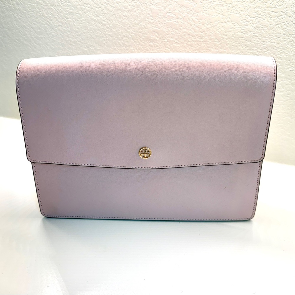 Tory Burch Parker Large Convertible Shoulder Bag in Pink Leather
